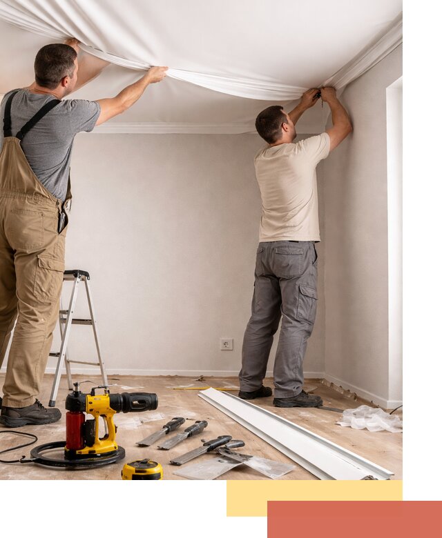 Монтаж ПВХ натяжного потолка в Сосногорске качественно и быстро