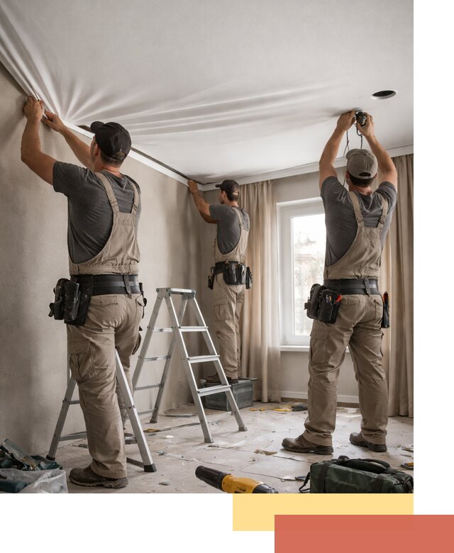 Монтаж матового натяжного потолка в Сосногорске качественно и быстро