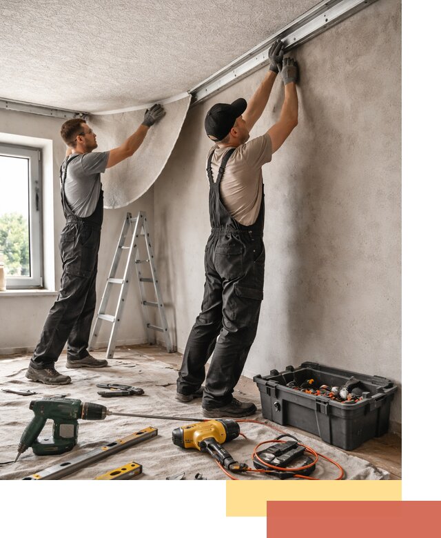 Монтаж фактурного натяжного потолка в Сосногорске качественно и быстро