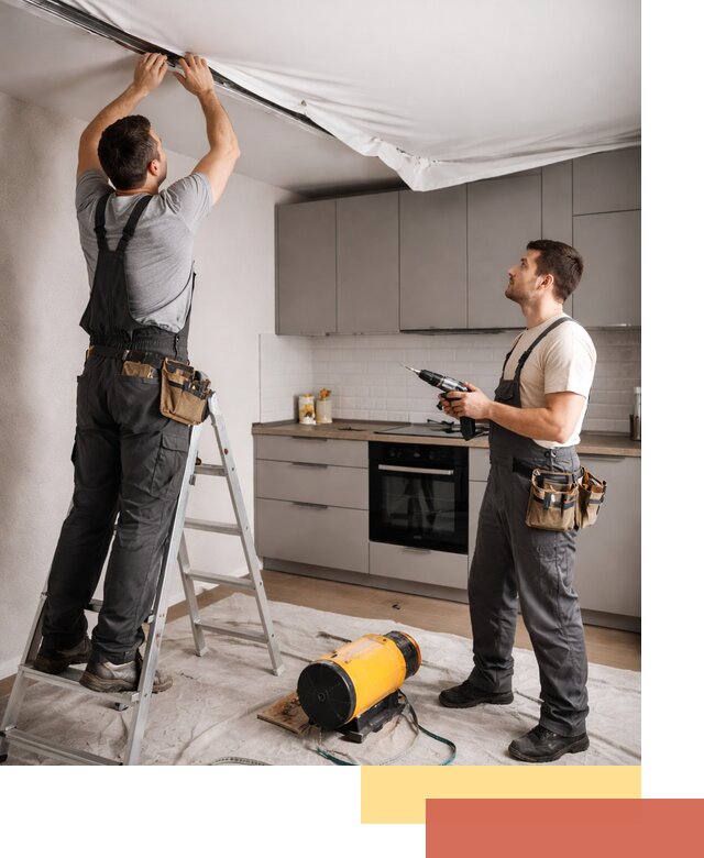 Монтаж натяжного потолка на кухне в Сосногорске