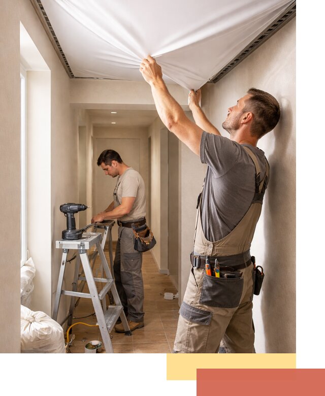 Монтаж натяжного потолка в прихожей в Сосногорске