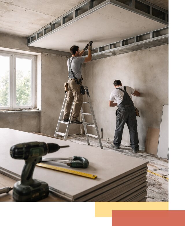 Двухуровневый потолок из гипсокартона в Сосногорске