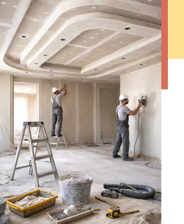 Многоуровневый потолок из гипсокартона в Сосногорске от 774 руб. под ключ | ОТДЕЛОЧНИК-Сно