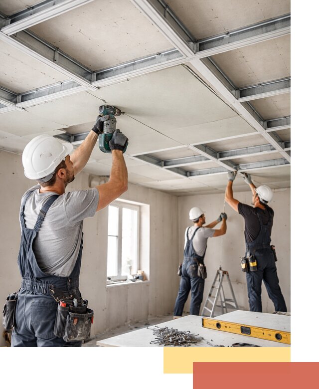 Кессонный потолок из гипсокартона под ключ в Сосногорске