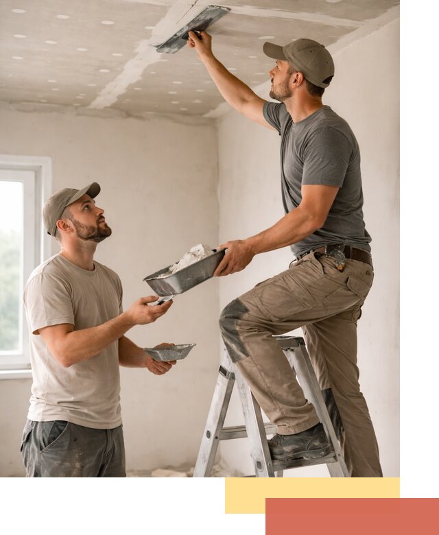 Шпаклевка потолка из гипсокартона в Сосногорске качественно и быстро