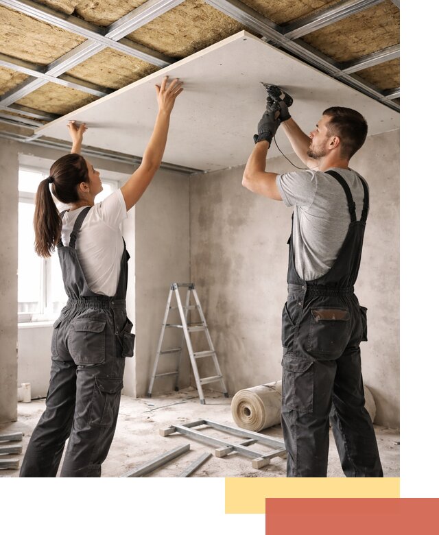 Звукоизоляция потолка из ГКЛ в Сосногорске профессионально и надежно