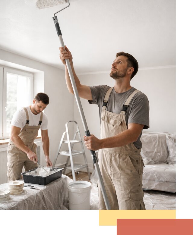 Покраска потолка водоэмульсионной краской в Сосногорске