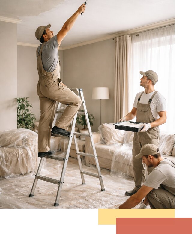 Покраска потолков акриловой краской в Сосногорске качественно и быстро