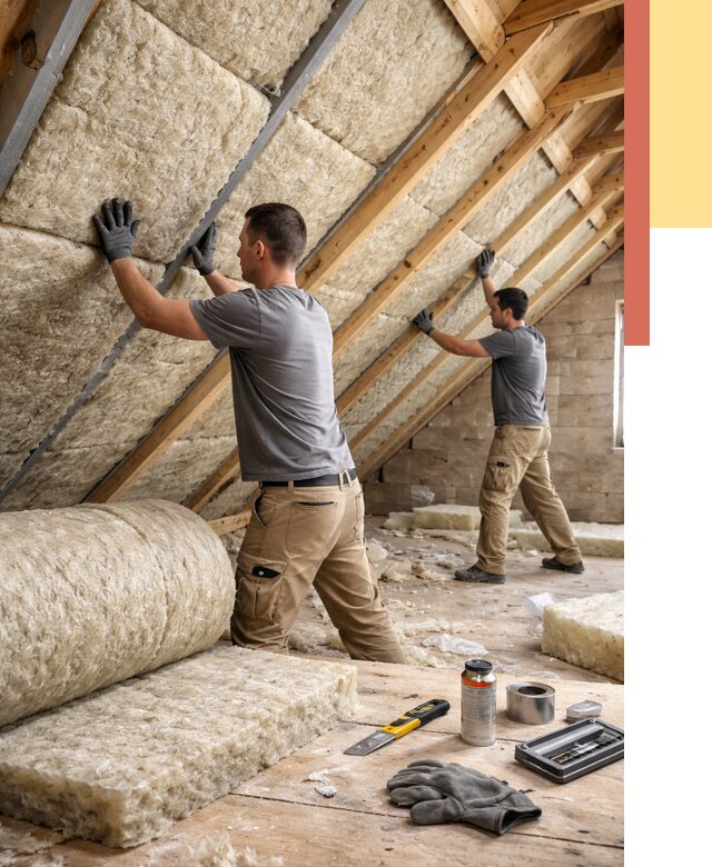 Утепление потолка минватой в Сосногорске от 1496 руб. — быстро и недорого | ОТДЕЛОЧНИК-Сно