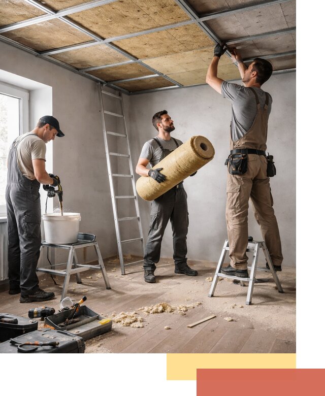 Шумоизоляция потолка в Сосногорске: профессиональный монтаж и отделка